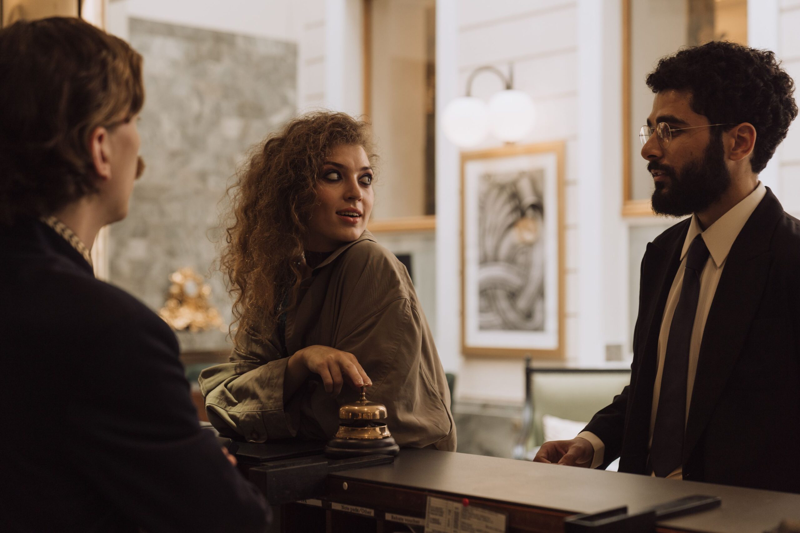 luxury hotel key concierge hand